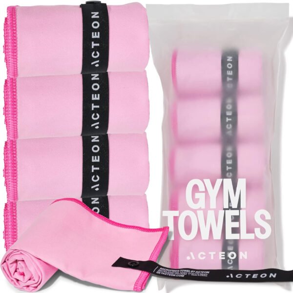 Acteon Paquete de 5 toallas de microfibra para gimnasio, secado rápido, sin olor, secado rápido, superabsorbentes, de secado rápido para hombres y mujeres, entrenamiento, yoga, correr, senderismo - Imagen 9