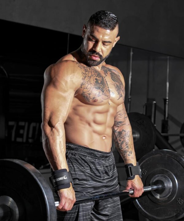 DMoose Fitness Ganchos de levantamiento de pesas para hombres y mujeres (par) – Acolchado de muñeca de 0.315 pulgadas de grosor – Empuñaduras de peso para levantamiento de pesas, encogimiento, filas y - Imagen 8