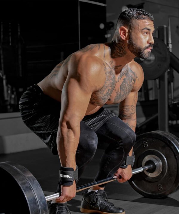 DMoose Fitness Ganchos de levantamiento de pesas para hombres y mujeres (par) – Acolchado de muñeca de 0.315 pulgadas de grosor – Empuñaduras de peso para levantamiento de pesas, encogimiento, filas y - Imagen 9