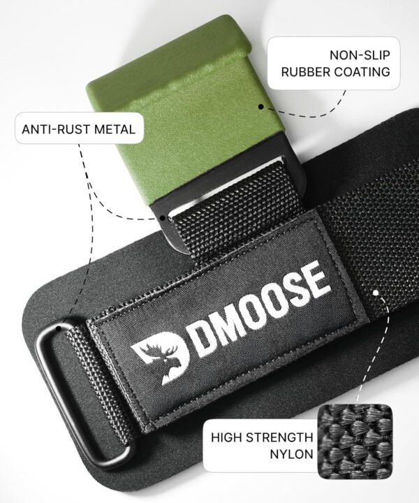 DMoose Fitness Ganchos de levantamiento de pesas para hombres y mujeres (par) – Acolchado de muñeca de 0.315 pulgadas de grosor – Empuñaduras de peso para levantamiento de pesas, encogimiento, filas y - Imagen 34
