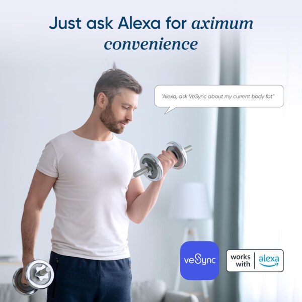 Etekcity Báscula inteligente para peso corporal, báscula de pesaje digital de baño con IMC, grasa corporal, masa muscular, aplicaciones de sincronización de equipos de salud con Bluetooth para el - Imagen 10