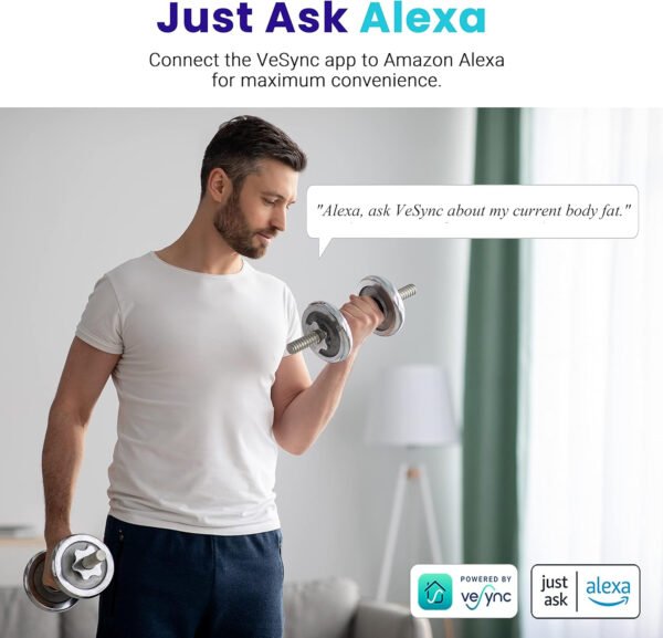 Etekcity Báscula inteligente para peso corporal, báscula de pesaje digital de baño con IMC, grasa corporal, masa muscular, aplicaciones de sincronización de equipos de salud con Bluetooth para el - Imagen 17