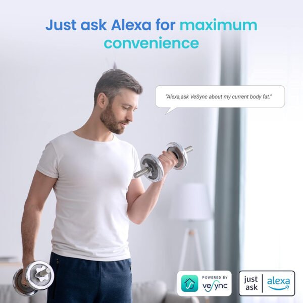 Etekcity Báscula inteligente para peso corporal, báscula de pesaje digital de baño con IMC, grasa corporal, masa muscular, aplicaciones de sincronización de equipos de salud con Bluetooth para el - Imagen 30