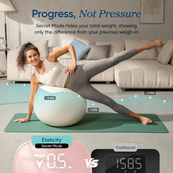 Etekcity Báscula inteligente para peso corporal, báscula de pesaje digital de baño con IMC, grasa corporal, masa muscular, aplicaciones de sincronización de equipos de salud con Bluetooth para el - Imagen 32
