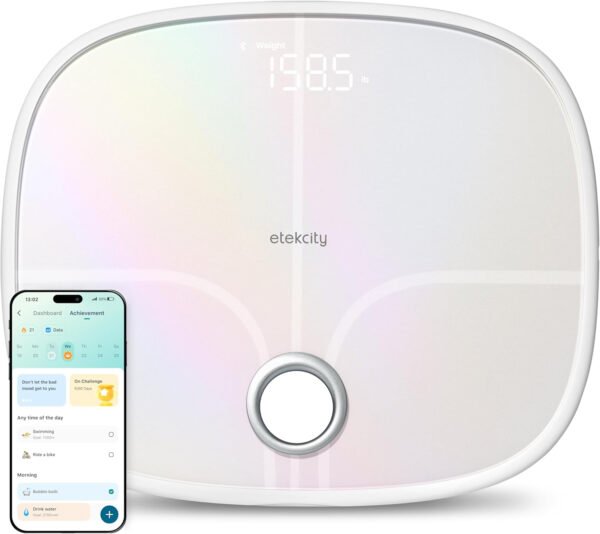 Etekcity Báscula inteligente para peso corporal, báscula de pesaje digital de baño con IMC, grasa corporal, masa muscular, aplicaciones de sincronización de equipos de salud con Bluetooth para el - Imagen 38