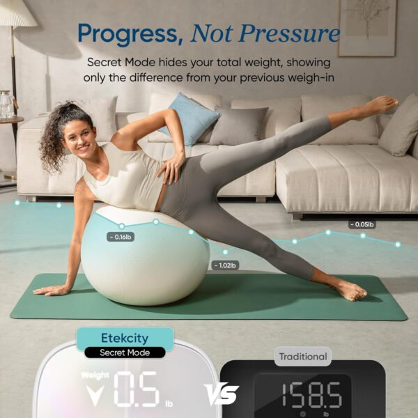 Etekcity Báscula inteligente para peso corporal, báscula de pesaje digital de baño con IMC, grasa corporal, masa muscular, aplicaciones de sincronización de equipos de salud con Bluetooth para el - Imagen 39