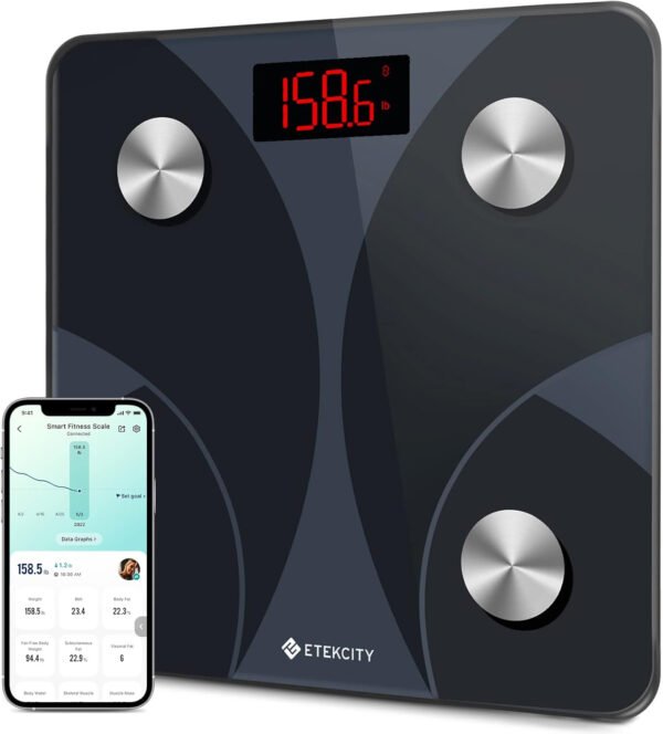 Etekcity Báscula inteligente para peso corporal, báscula de pesaje digital de baño con IMC, grasa corporal, masa muscular, aplicaciones de sincronización de equipos de salud con Bluetooth para el - Imagen 45