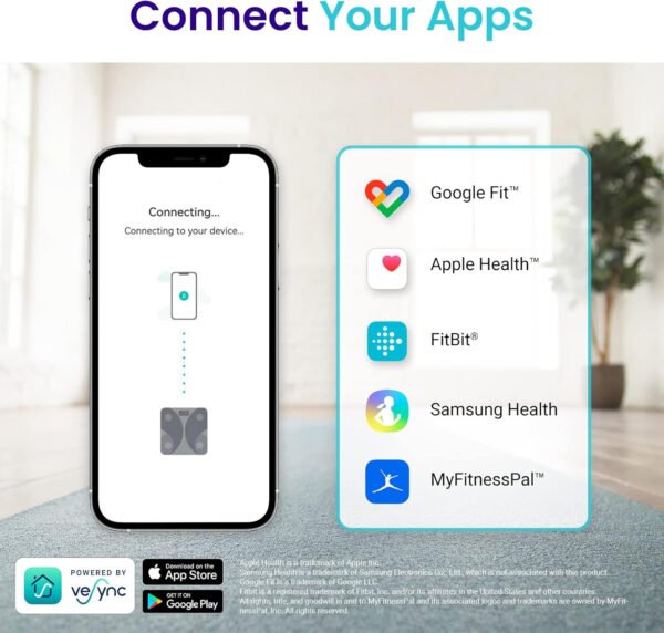 Etekcity Báscula inteligente para peso corporal, báscula de pesaje digital de baño con IMC, grasa corporal, masa muscular, aplicaciones de sincronización de equipos de salud con Bluetooth para el - Imagen 48