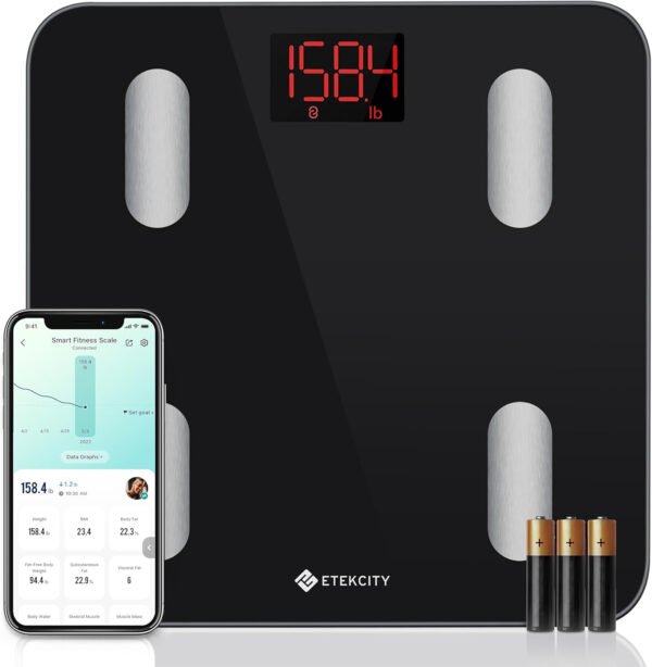 Etekcity Báscula inteligente para peso corporal, báscula de pesaje digital de baño con IMC, grasa corporal, masa muscular, aplicaciones de sincronización de equipos de salud con Bluetooth para el - Imagen 53