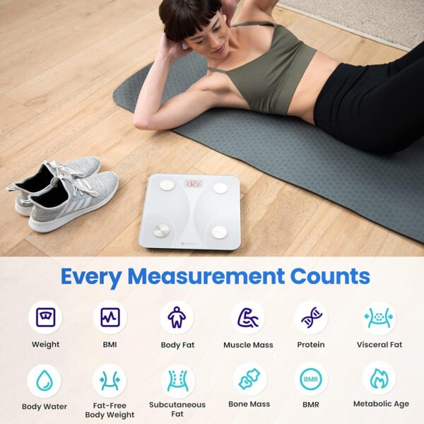 Etekcity Báscula inteligente para peso corporal, báscula de pesaje digital de baño con IMC, grasa corporal, masa muscular, aplicaciones de sincronización de equipos de salud con Bluetooth para el - Imagen 68