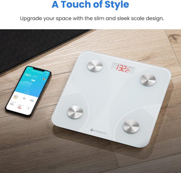 Etekcity Báscula inteligente para peso corporal, báscula de pesaje digital de baño con IMC, grasa corporal, masa muscular, aplicaciones de sincronización de equipos de salud con Bluetooth para el - Imagen 77