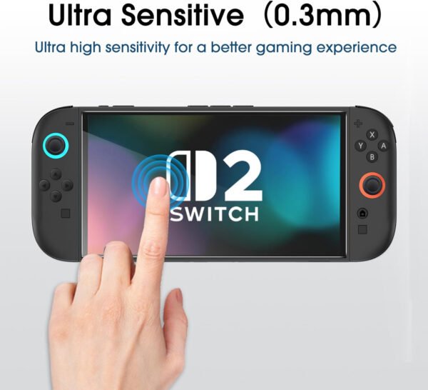 amFilm Auto-Alignment OneTouch for Nintendo Switch 2 Screen Protector [7.9''] 2025 Tempered Glass, Accessories, 30 seconds Installation, Bubble Free, Anti-Scratch, Touch Sensitive, Ultra-Clear [2Pack] - Imagen 10