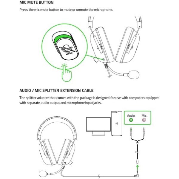 Razer BlackShark V2 X Auriculares para gamer: sonido envolvente 7.1, controladores de 1.9 ″, almohadillas de espuma viscoelástica, para computador, PS4, PS5 o Switch con conector de 3.5 mm, negros - Imagen 10