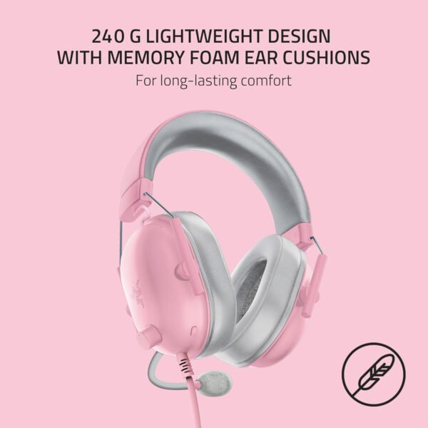 Razer BlackShark V2 X Auriculares para gamer: sonido envolvente 7.1, controladores de 1.9 ″, almohadillas de espuma viscoelástica, para computador, PS4, PS5 o Switch con conector de 3.5 mm, negros - Imagen 16