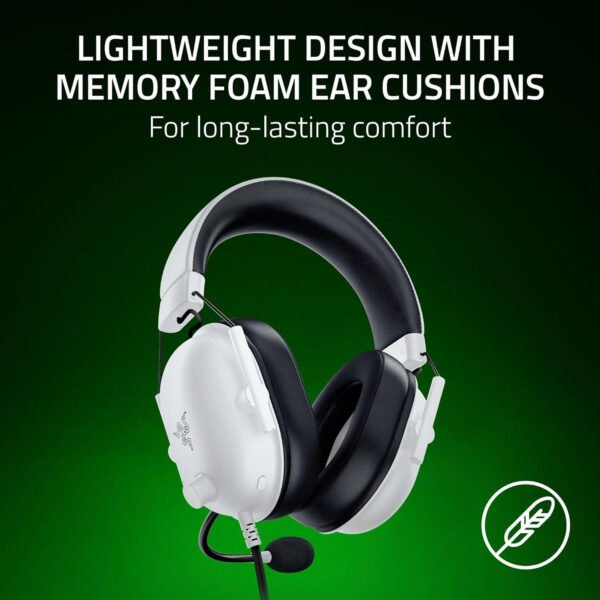 Razer BlackShark V2 X Auriculares para gamer: sonido envolvente 7.1, controladores de 1.9 ″, almohadillas de espuma viscoelástica, para computador, PS4, PS5 o Switch con conector de 3.5 mm, negros - Imagen 49