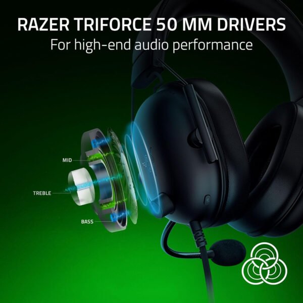 Razer BlackShark V2 X Auriculares para gamer: sonido envolvente 7.1, controladores de 1.9 ″, almohadillas de espuma viscoelástica, para computador, PS4, PS5 o Switch con conector de 3.5 mm, negros - Imagen 57