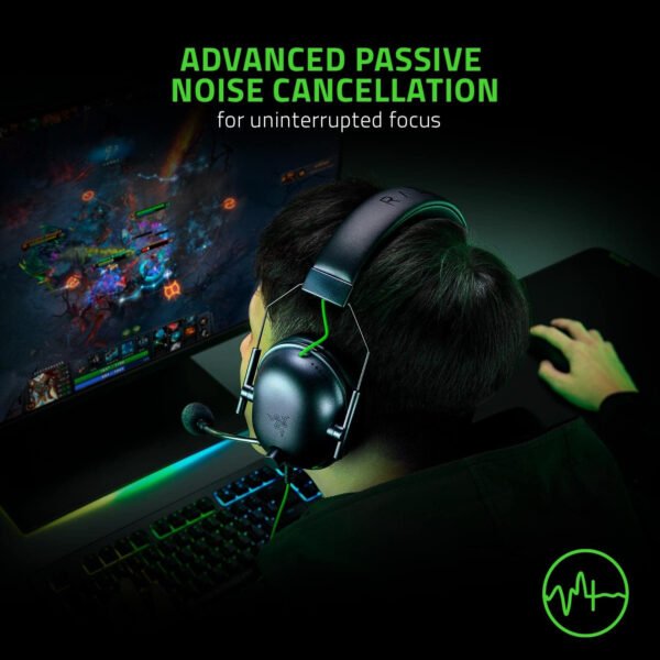 Razer BlackShark V2 X Auriculares para gamer: sonido envolvente 7.1, controladores de 1.9 ″, almohadillas de espuma viscoelástica, para computador, PS4, PS5 o Switch con conector de 3.5 mm, negros - Imagen 75
