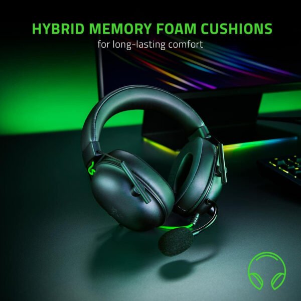 Razer BlackShark V2 X Auriculares para gamer: sonido envolvente 7.1, controladores de 1.9 ″, almohadillas de espuma viscoelástica, para computador, PS4, PS5 o Switch con conector de 3.5 mm, negros - Imagen 77