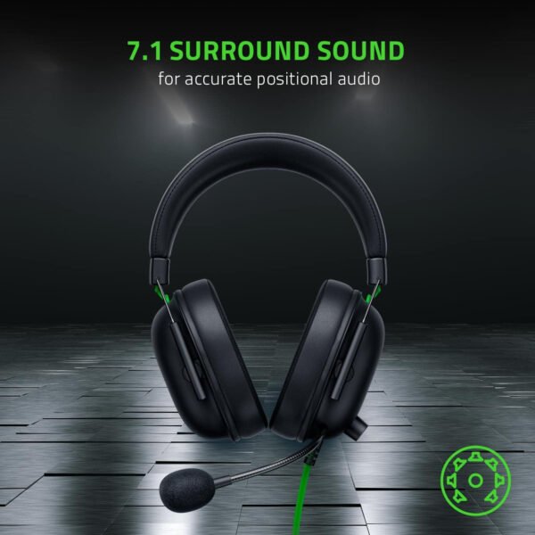 Razer BlackShark V2 X Auriculares para gamer: sonido envolvente 7.1, controladores de 1.9 ″, almohadillas de espuma viscoelástica, para computador, PS4, PS5 o Switch con conector de 3.5 mm, negros - Imagen 78