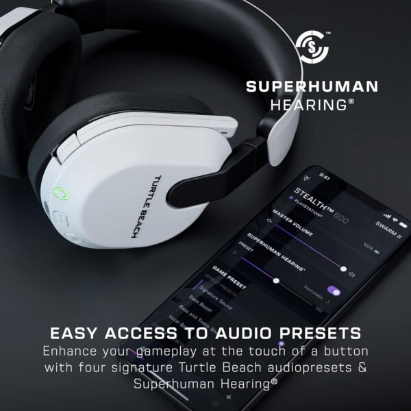 Turtle Beach Stealth 600 Wireless Multiplatform Amplified Gaming Headset for Xbox Series X|S, Xbox One, PC, PS5, PS4, & Mobile – Bluetooth, 80-Hr Battery, Noise-Cancelling Mic – Black - Imagen 65