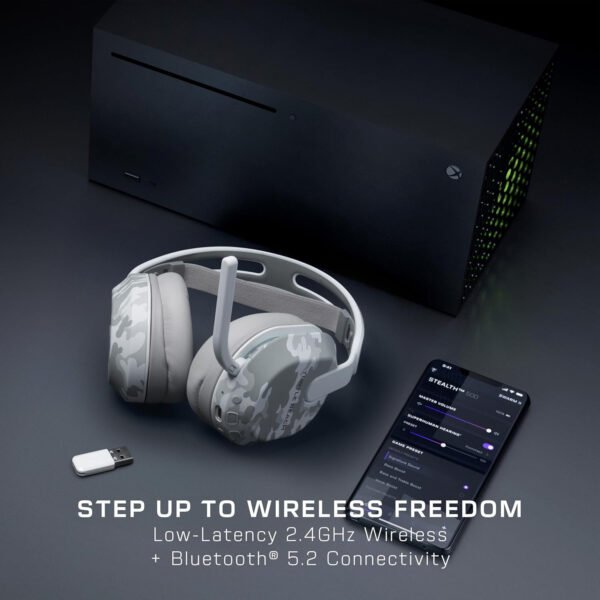 Turtle Beach Stealth 600 Wireless Multiplatform Amplified Gaming Headset for Xbox Series X|S, Xbox One, PC, PS5, PS4, & Mobile – Bluetooth, 80-Hr Battery, Noise-Cancelling Mic – Black - Imagen 77