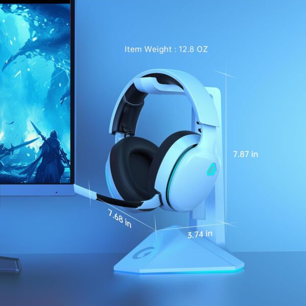 Auriculares inalámbricos para juegos de 2.4 GHz para PS5, PS4 Fortnite y Call of Duty/FPS Gamers, PC, Nintendo Switch, auriculares Bluetooth 5.3 para juegos con micrófono con cancelación de - Imagen 9