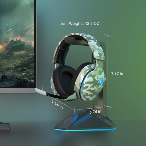 Auriculares inalámbricos para juegos de 2.4 GHz para PS5, PS4 Fortnite y Call of Duty/FPS Gamers, PC, Nintendo Switch, auriculares Bluetooth 5.3 para juegos con micrófono con cancelación de - Imagen 18