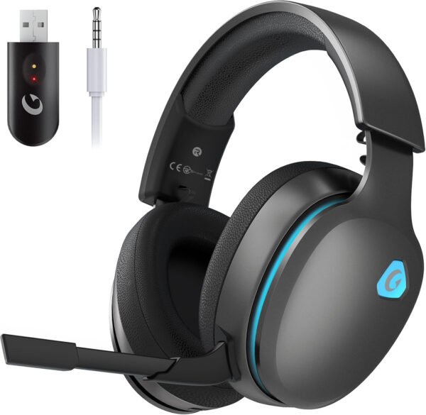 Auriculares inalámbricos para juegos de 2.4 GHz para PS5, PS4 Fortnite y Call of Duty/FPS Gamers, PC, Nintendo Switch, auriculares Bluetooth 5.3 para juegos con micrófono con cancelación de - Imagen 19