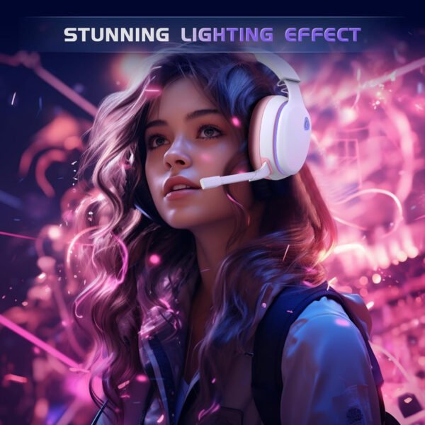 Auriculares inalámbricos para juegos de 2.4 GHz para PS5, PS4 Fortnite y Call of Duty/FPS Gamers, PC, Nintendo Switch, auriculares Bluetooth 5.3 para juegos con micrófono con cancelación de - Imagen 32