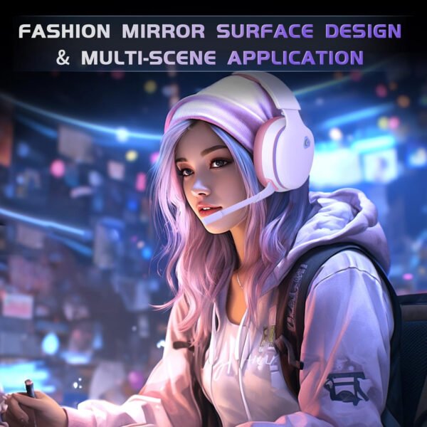Auriculares inalámbricos para juegos de 2.4 GHz para PS5, PS4 Fortnite y Call of Duty/FPS Gamers, PC, Nintendo Switch, auriculares Bluetooth 5.3 para juegos con micrófono con cancelación de - Imagen 34