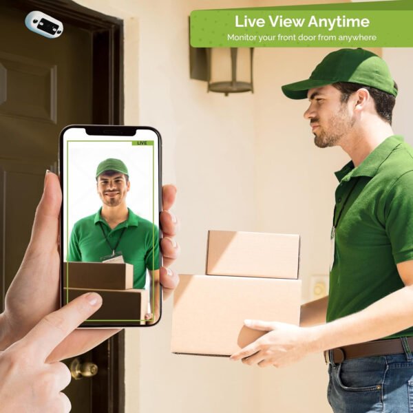 Remo+ DoorCam 3 - Cámara de seguridad inalámbrica sobre la puerta, almacenamiento de video rodante de 3 días sin suscripción, video de 1080p, visión nocturna, conversación bidireccional, IA con - Imagen 10