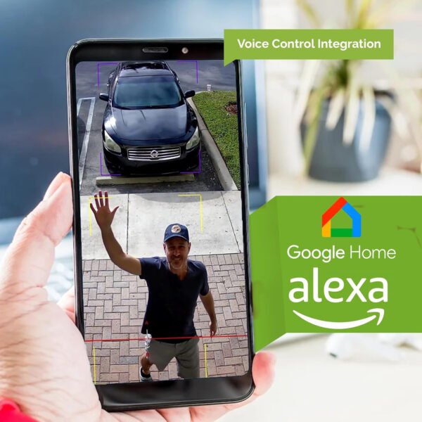 Remo+ DoorCam 3 - Cámara de seguridad inalámbrica sobre la puerta, almacenamiento de video rodante de 3 días sin suscripción, video de 1080p, visión nocturna, conversación bidireccional, IA con - Imagen 14