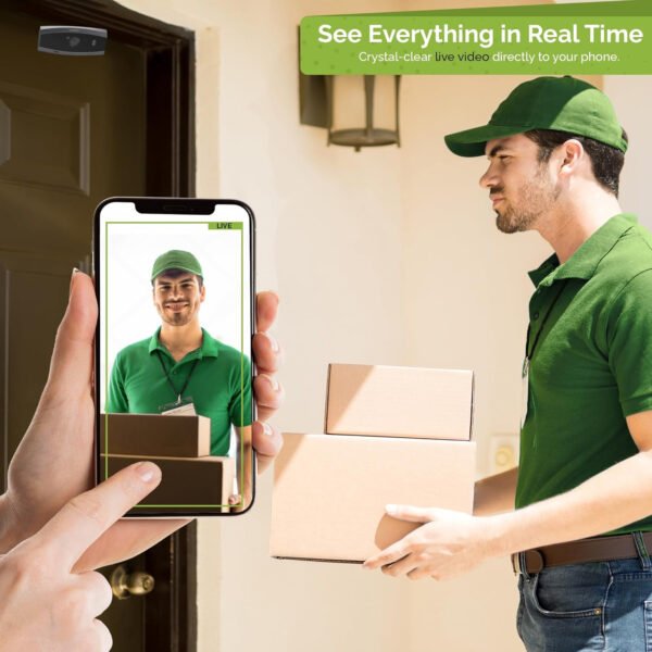 Remo+ DoorCam 3 - Cámara de seguridad inalámbrica sobre la puerta, almacenamiento de video rodante de 3 días sin suscripción, video de 1080p, visión nocturna, conversación bidireccional, IA con - Imagen 19