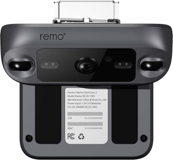 Remo+ DoorCam 3 - Cámara de seguridad inalámbrica sobre la puerta, almacenamiento de video rodante de 3 días sin suscripción, video de 1080p, visión nocturna, conversación bidireccional, IA con - Imagen 27