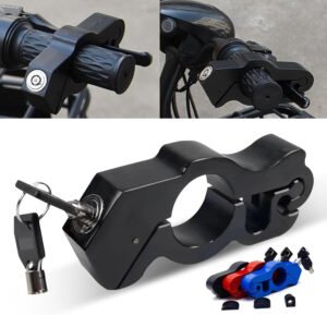 Bloqueo de manillar de motocicleta, manija de freno de manillar, bloqueo sólido que imita el bloqueo de robo, barra de tracción, ATV, Dirt Street Bikes, antirrobo