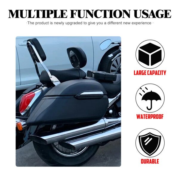 Bolsas rígidas universales para motocicleta, alforjas clásicas de 42 l para montar en el maletero, para Harley R1200GS, R1250GS, DS400, Shadow 400 y 750. - Imagen 3