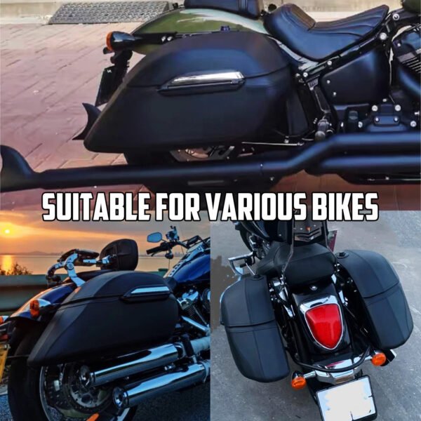 Bolsas rígidas universales para motocicleta, alforjas clásicas de 42 l para montar en el maletero, para Harley R1200GS, R1250GS, DS400, Shadow 400 y 750. - Imagen 4