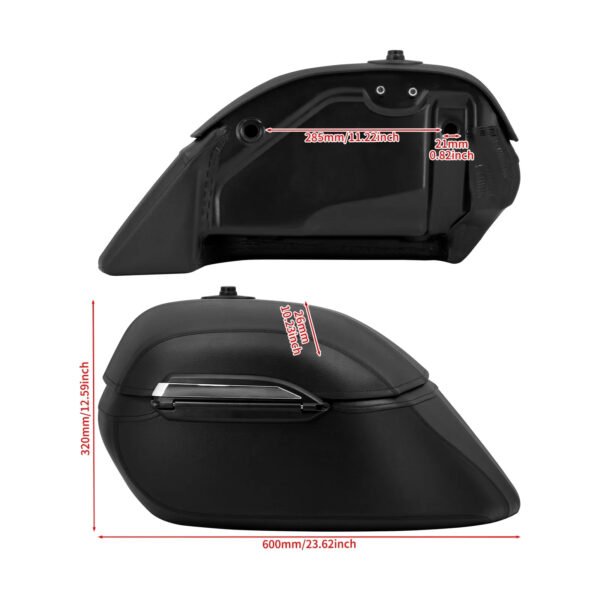 Bolsas rígidas universales para motocicleta, alforjas clásicas de 42 l para montar en el maletero, para Harley R1200GS, R1250GS, DS400, Shadow 400 y 750. - Imagen 6