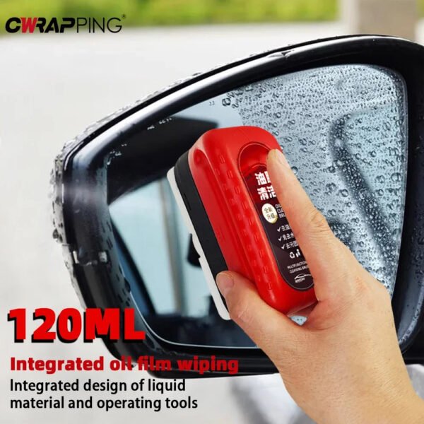 Limpiador de película de aceite para casco de motocicleta, cepillo de esponja para limpiar vidrios de automóviles, parabrisas delantero, película de aceite para herramientas de limpieza de automóviles