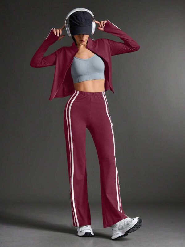 Sport Conjunto de ropa deportiva y yoga para mujer, conjunto de chándal para caminar y uso casual al aire libre, conjunto de ropa de entrenamiento para mujer, conjunto de leggings para mujer - Imagen 13