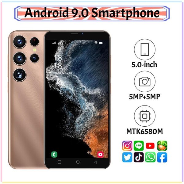 Teléfono móvil, pantalla de 5.0 pulgadas, sistema operativo Android 9.0, 16 GB de ROM (SD a 128 GB), cámaras duales de doble SIM, teléfonos celulares de desbloqueo de identificación facial - Imagen 2