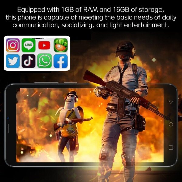 Teléfono móvil, pantalla de 5.0 pulgadas, sistema operativo Android 9.0, 16 GB de ROM (SD a 128 GB), cámaras duales de doble SIM, teléfonos celulares de desbloqueo de identificación facial - Imagen 5