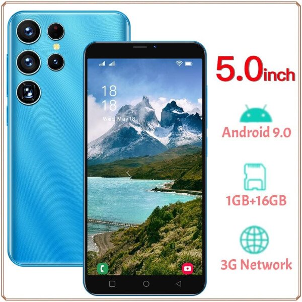 Teléfono móvil, pantalla de 5.0 pulgadas, sistema operativo Android 9.0, 16 GB de ROM (SD a 128 GB), cámaras duales de doble SIM, teléfonos celulares de desbloqueo de identificación facial - Imagen 6