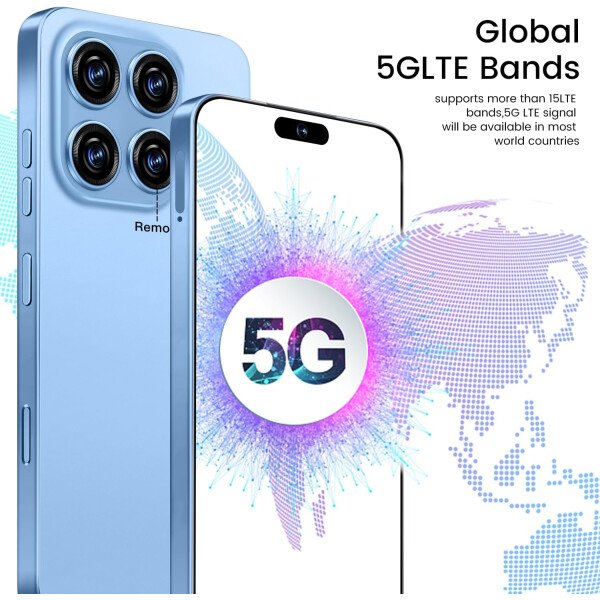Teléfono celular desbloqueado de 16PROMA X 16+1TB, pantalla HD de 6.99 pulgadas, batería de 7000 mAh, Android 14, desbloqueo de botón de identificación facial, desbloqueo de botón de huellas - Imagen 8
