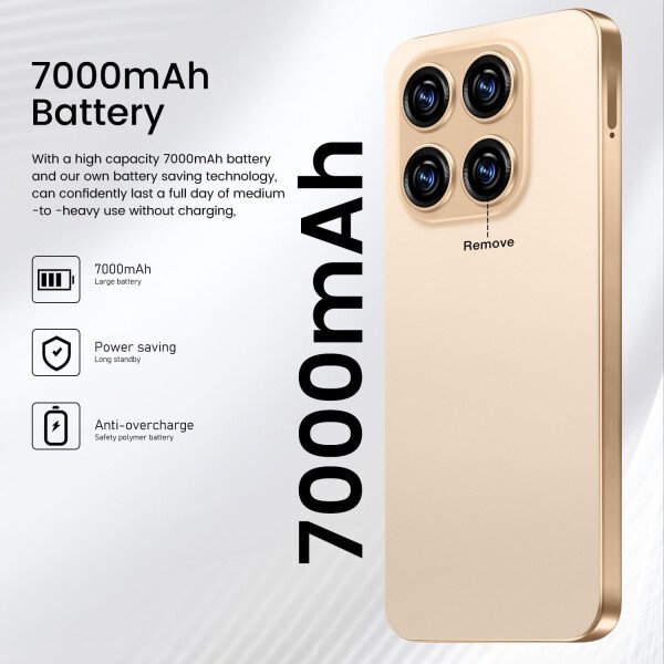 Teléfono celular desbloqueado de 16PROMA X 16+1TB, pantalla HD de 6.99 pulgadas, batería de 7000 mAh, Android 14, desbloqueo de botón de identificación facial, desbloqueo de botón de huellas - Imagen 37