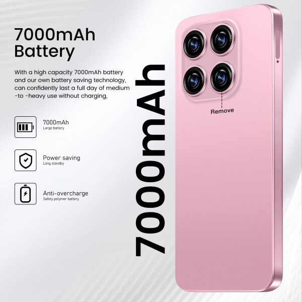 Teléfono celular desbloqueado de 16PROMA X 16+1TB, pantalla HD de 6.99 pulgadas, batería de 7000 mAh, Android 14, desbloqueo de botón de identificación facial, desbloqueo de botón de huellas - Imagen 60