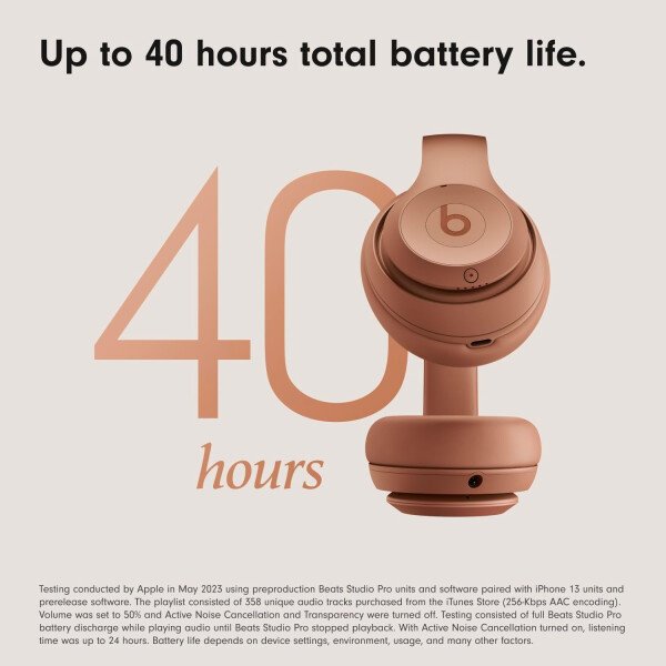 Beats Studio Pro - Auriculares inalámbricos Bluetooth con cancelación de ruido, audio espacial personalizado, audio sin pérdida USB-C, compatibilidad con Apple y Android, hasta 40 horas de duración de - Imagen 12