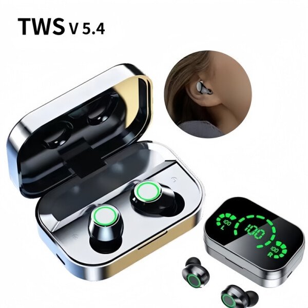 Audífonos inalámbricos Bluetooth YD03 con control táctil y larga duración de reproducción, estuche de carga LED, Bluetooth 5.3 - Imagen 2
