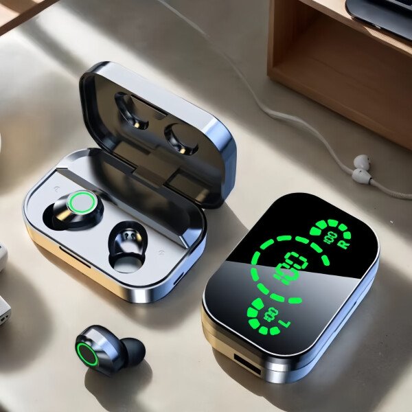 Audífonos inalámbricos Bluetooth YD03 con control táctil y larga duración de reproducción, estuche de carga LED, Bluetooth 5.3 - Imagen 4