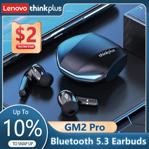 Auriculares inalámbricos Lenovo GM2 Pro originales con Bluetooth 5.3 para juegos, baja latencia, llamadas HD, modo dual y micrófono.
